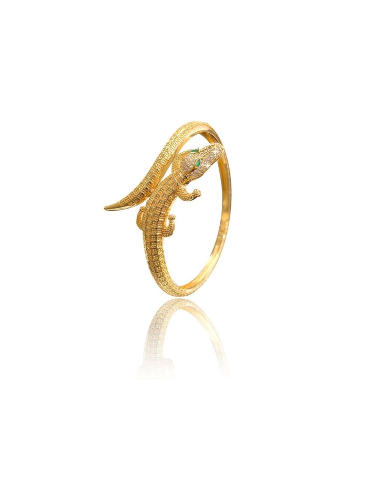 Indinoor Gold Croc Me Up Bracelet-picture-49