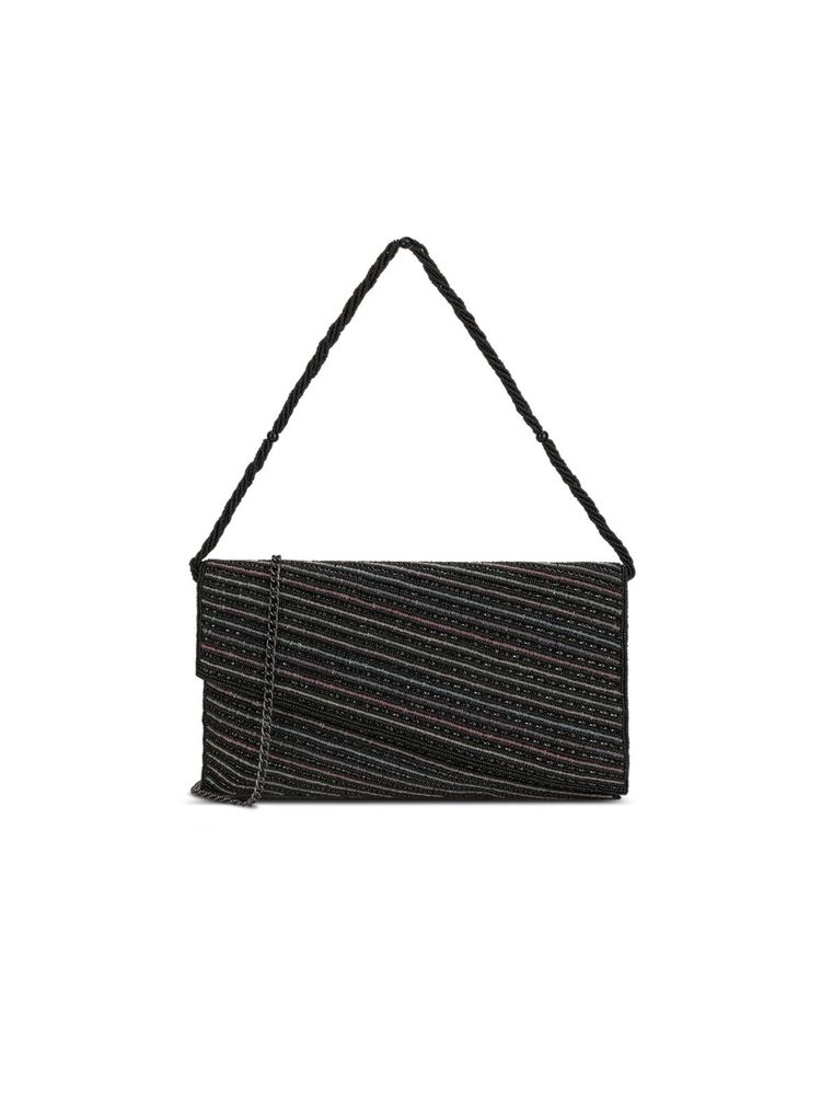 Lavie Signature Womens Black Roanoke Beads Envelop Clutch (L)-picture-32