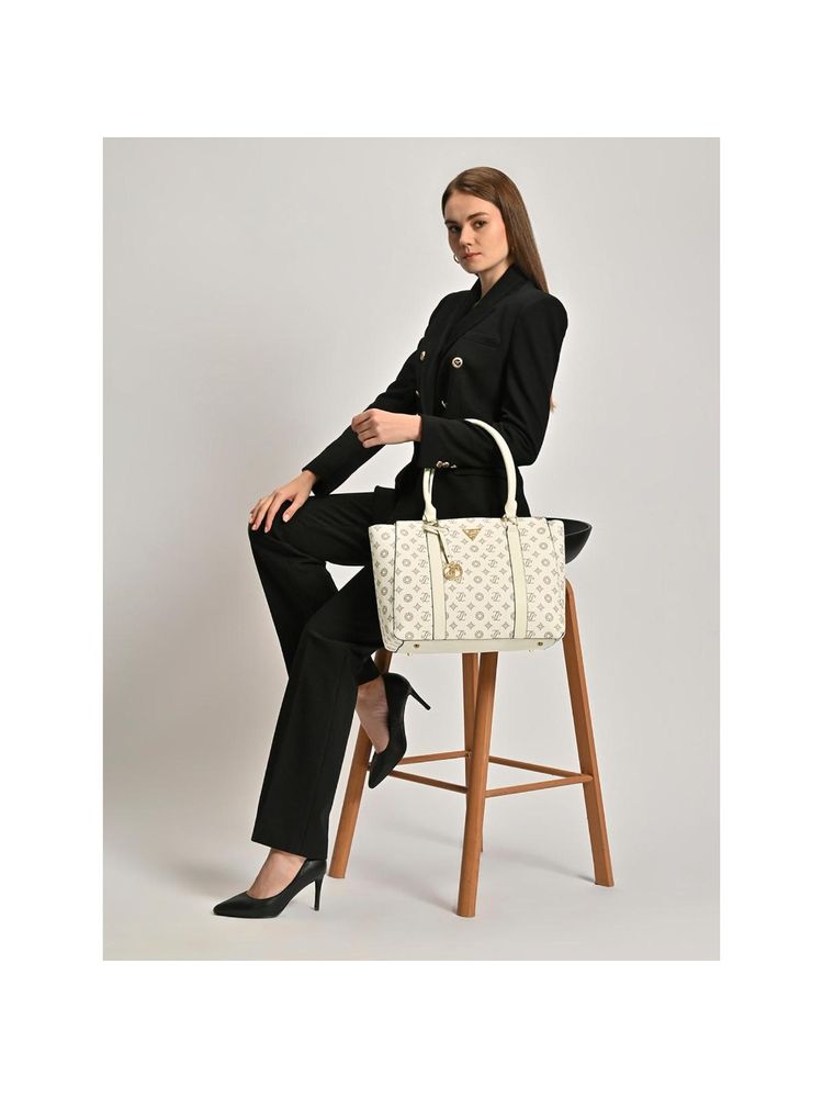 Lavie Signature Womens Off White Alameda Large Tote Bag (L)-picture-33