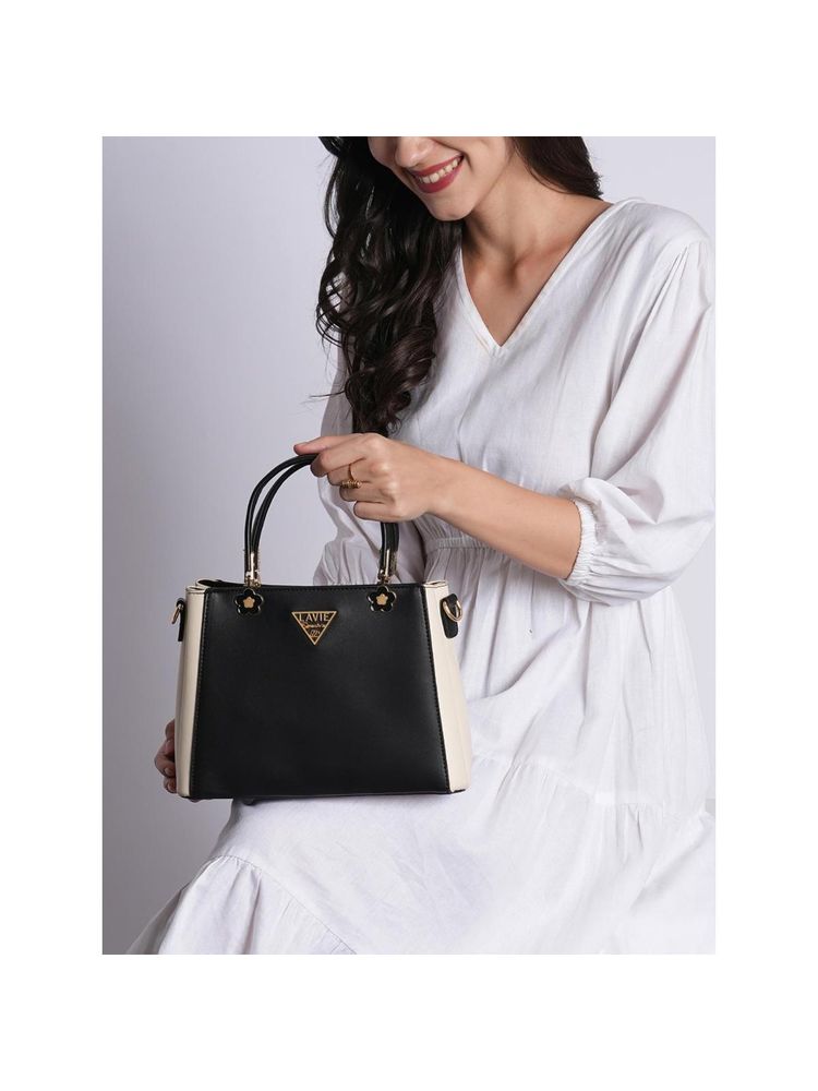 Lavie Signature Black Womens LS Lancaster 3C Satchel Bag (S)-image-26