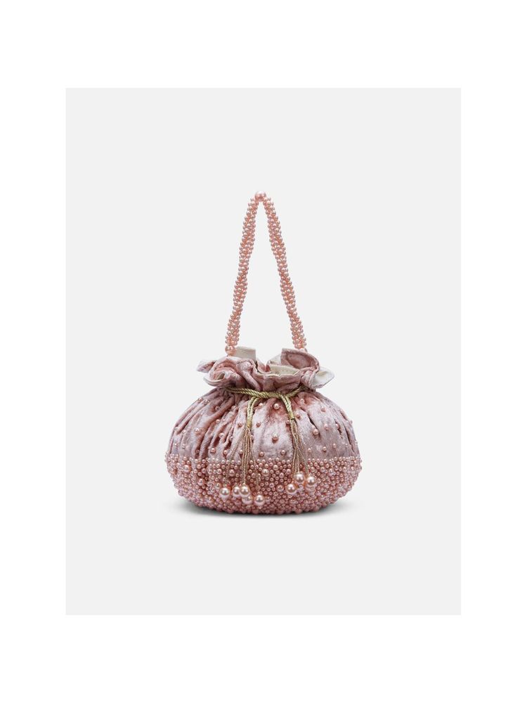 Lavie Signature Womens Rose Gold Lowell Beads Potli Bag (L)-picture-21