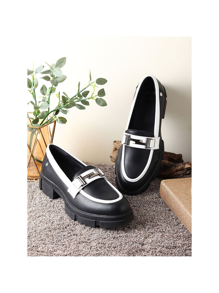 Yoho Women Black Stella 001 Slip On Loafers-picture-38
