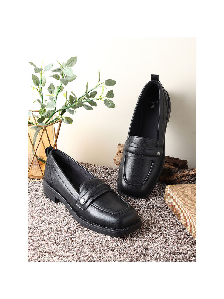 Yoho Women Black Stella 002 Slip On Loafers-picture-28