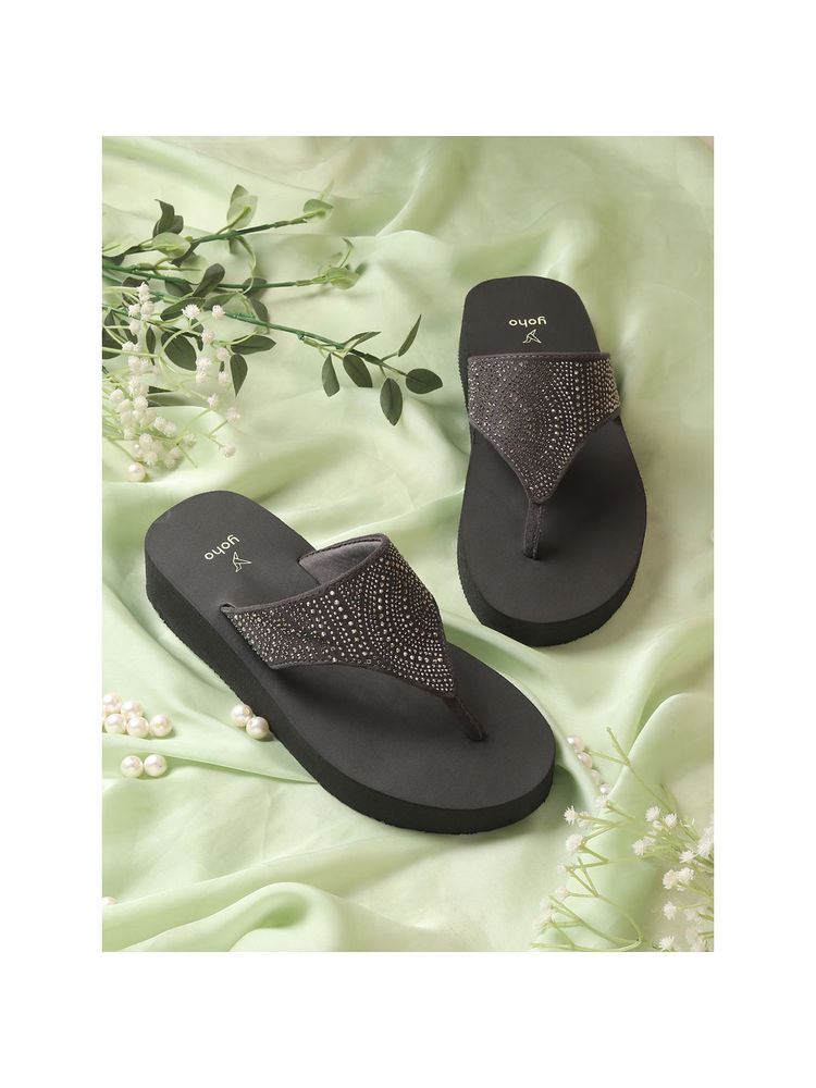 Yoho Women Grey Sdl Flipflops-image-48