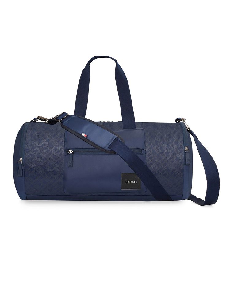 tommy hilfiger accessories Tommy Hilfiger Unisex Jonah Polyester Printed Duffle Bag with Detachable Strap-Navy Blue-picture-25