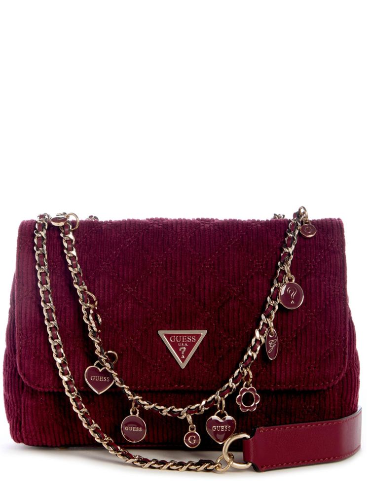 guess fashion Guess Red Quilted Giully Crossbody Bag-picture-22