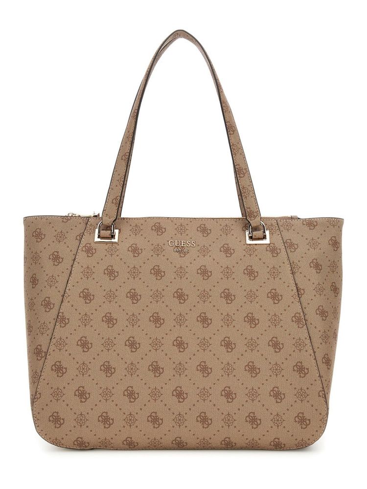 guess fashion Guess Beige Printed Calebra Tote Bag-picture-24