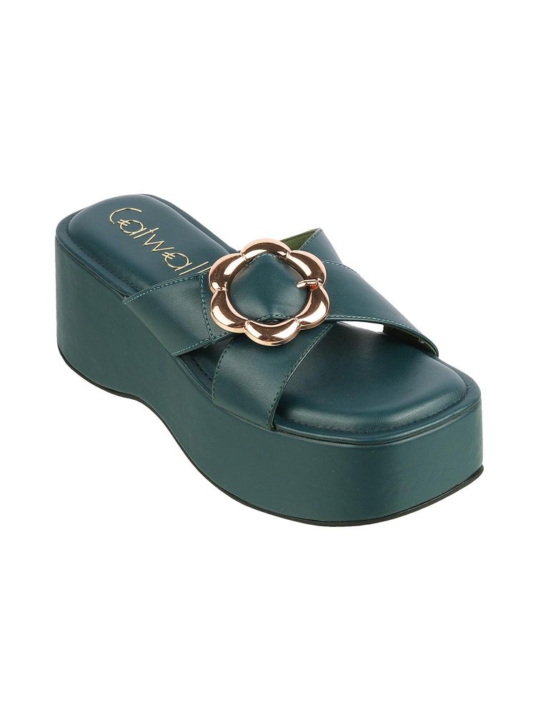 Catwalk Women Stylised Sandal Heels - Green-image-49