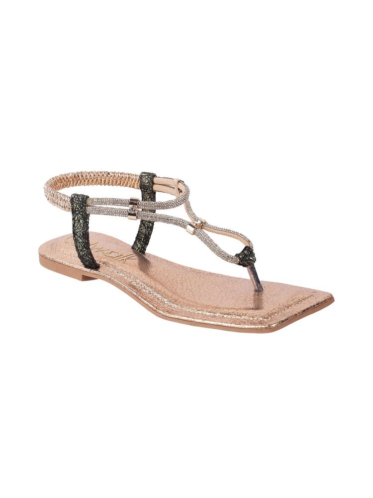 Catwalk Women Stylised Sandals - Gold-image-2