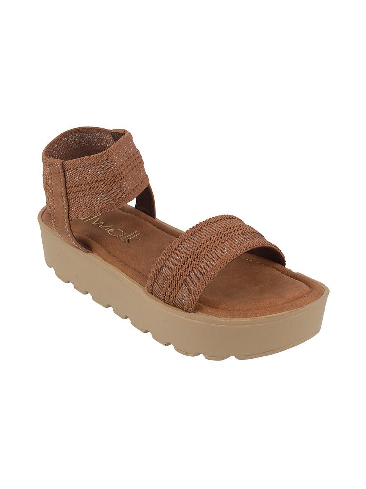 Catwalk Women Stylised Chunky Sandals - Tan-image-3