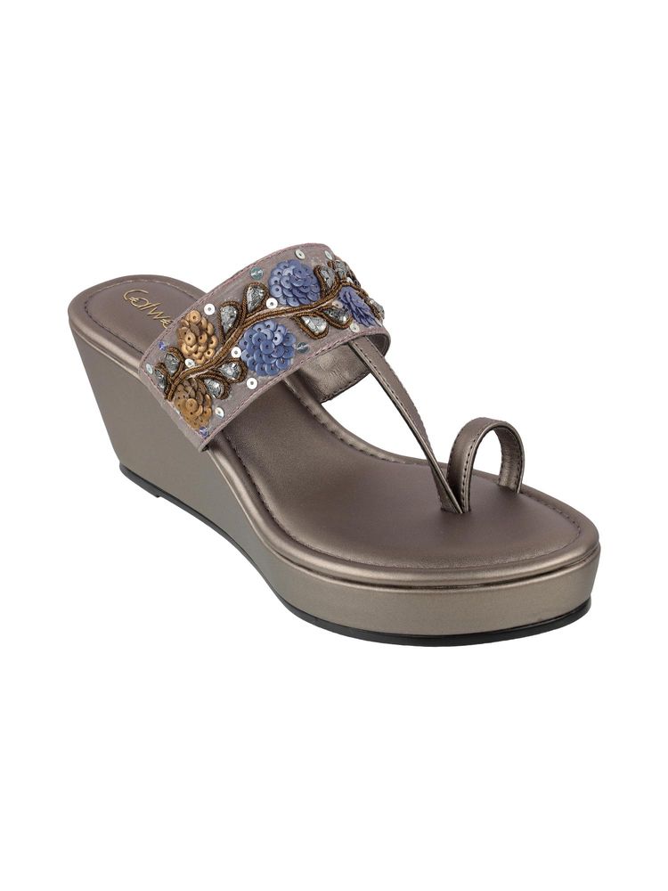 Catwalk Women Stylised Wedges Heels - Silver-image-47
