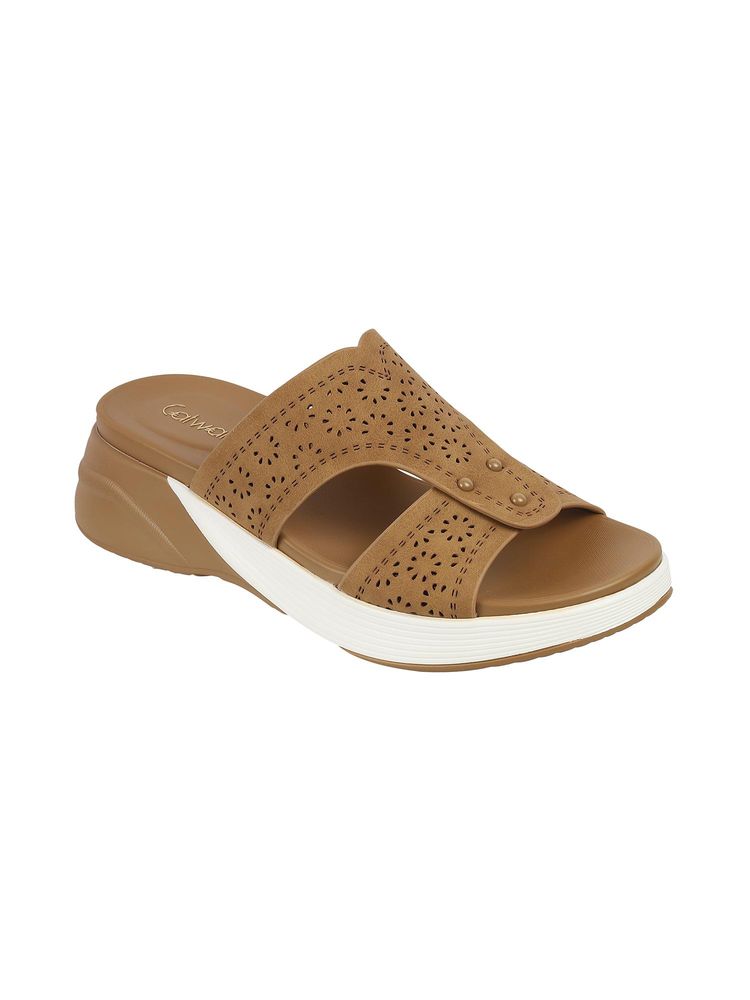 Catwalk Women Stylised Platforms Sandals - Tan-image-2