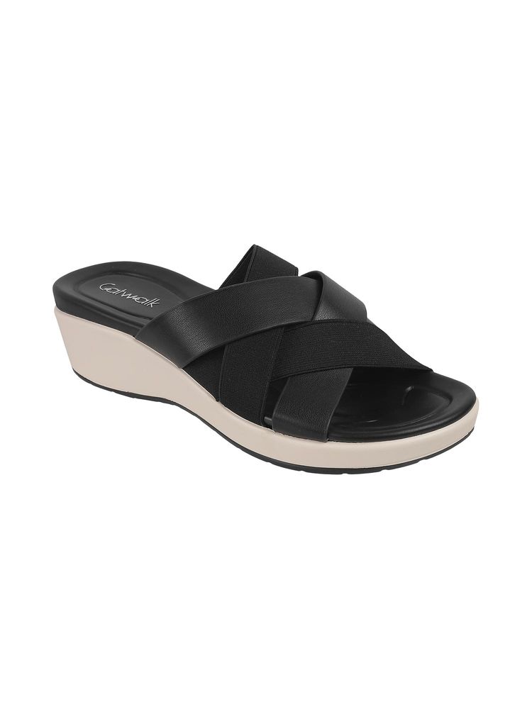 Catwalk Women Stylised Platforms Sandals - Black-picture-25