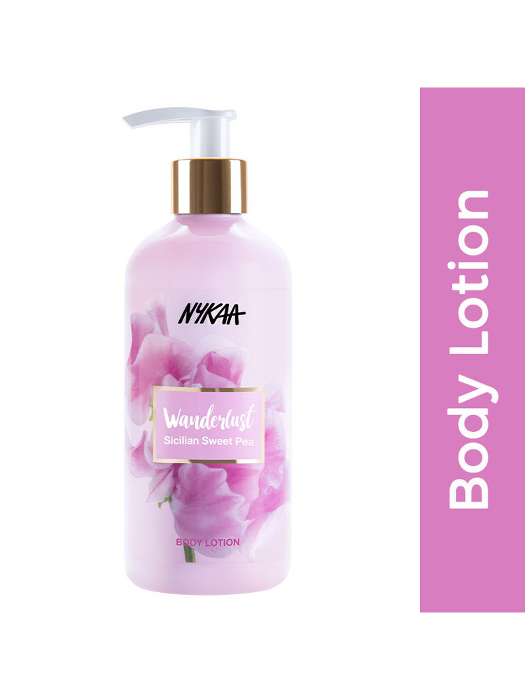 Nykaa Wanderlust Sicilian Sweet Pea Floral Fragrance Moisturising Body Lotion-image-48