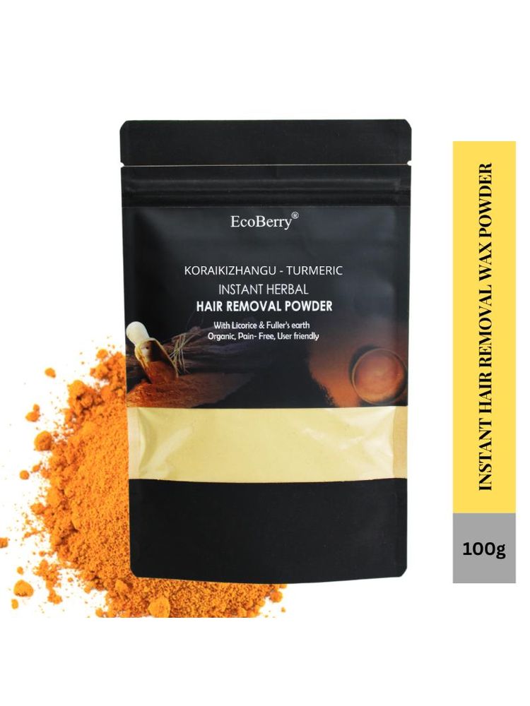 Ecoberry Koraikizhangu Turmeric Instant Herbal Hair Removal Powder-image-22