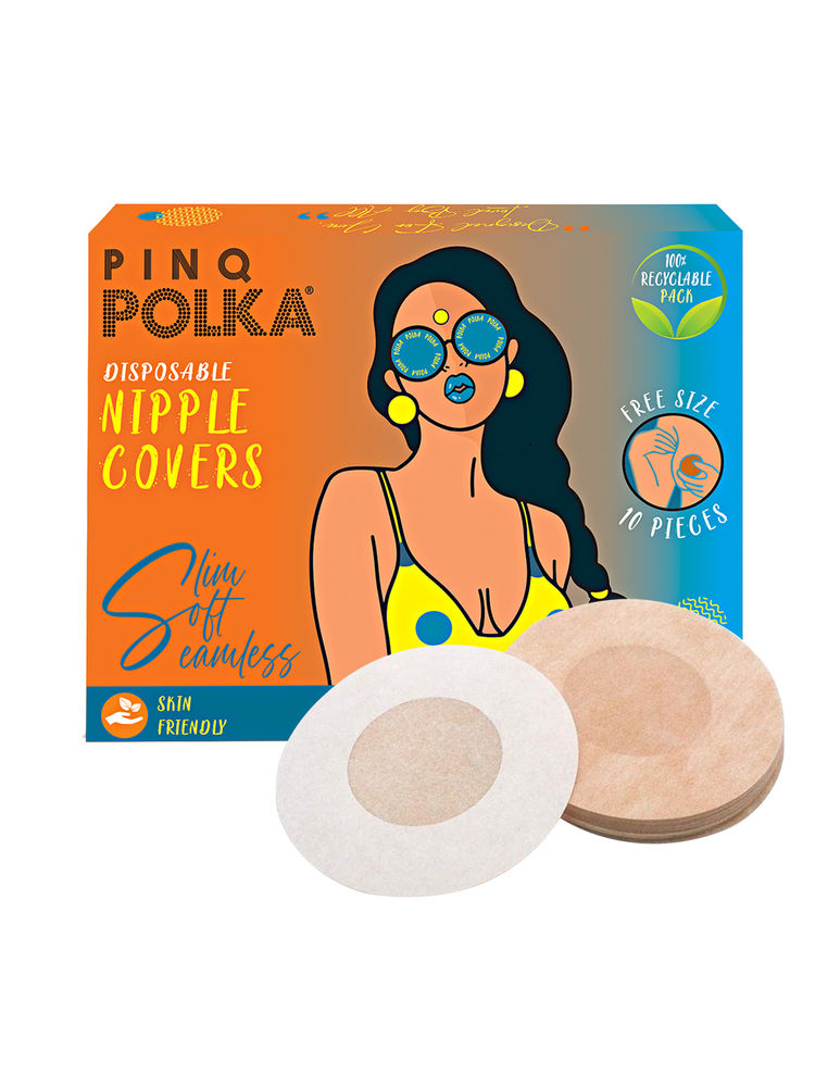 PINQ POLKA Disposable Nipple Cover Pasties Stickers Skin Friendly Sweat Proof Long Wear-image-34