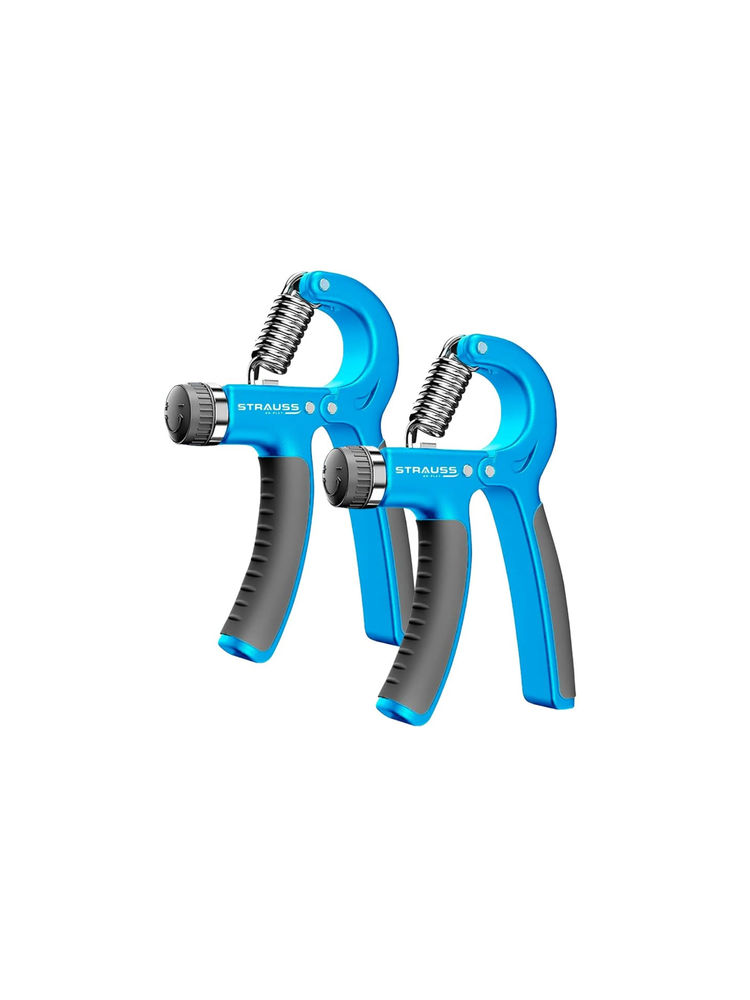Strauss Blue & Grey Fitness Adjustable Strengthener Hand Grip (Pack of 2)-image-47