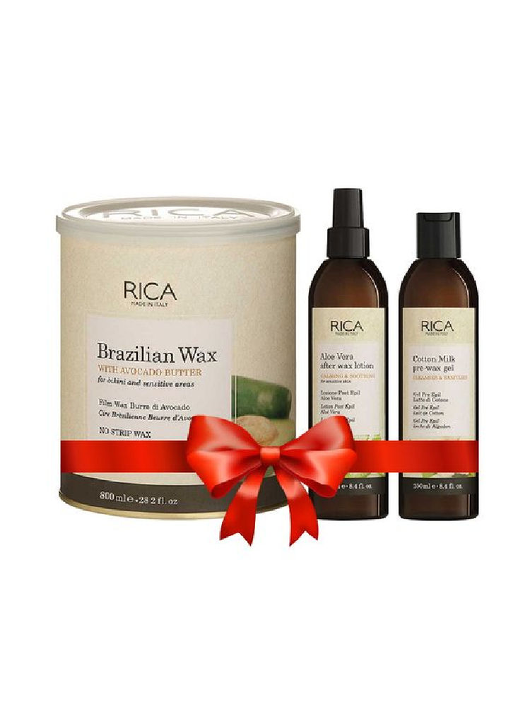 Rica Brazilian Wax with Pre and Post (Cotton Milk Pre and Aloe Vera After Wax Lotion) Combo-image-36