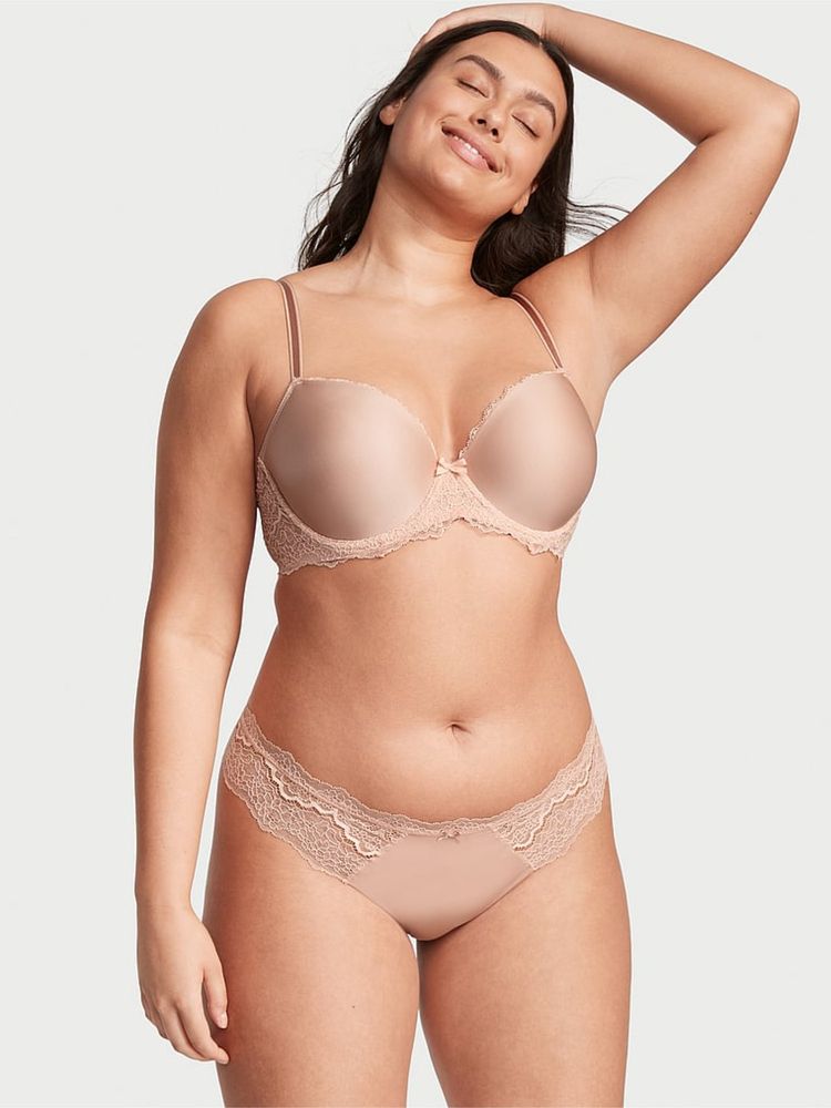Victoria's Secret Dream Angels Lace Trim Thong Panty Beige-image-47