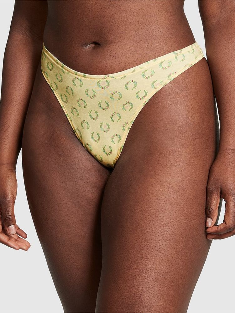 victoria's secret intimates Victoria's Secret Pink Cotton High-Leg Thong Panty Yellow-picture-20