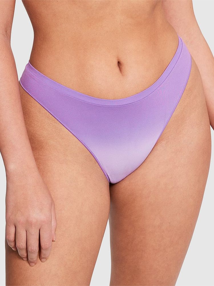 Victoria's Secret Pink Seamless High-Leg Thong Panty Purple-image-36