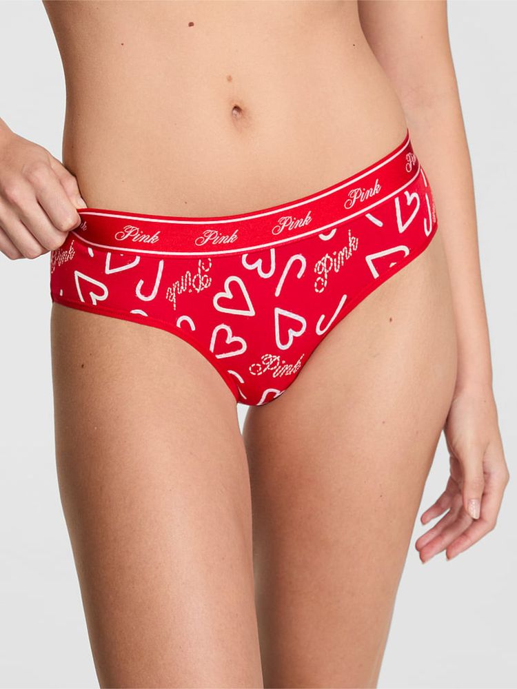victoria's secret intimates Victoria's Secret Pink Logo Cotton Hiphugger Panty Red-picture-30