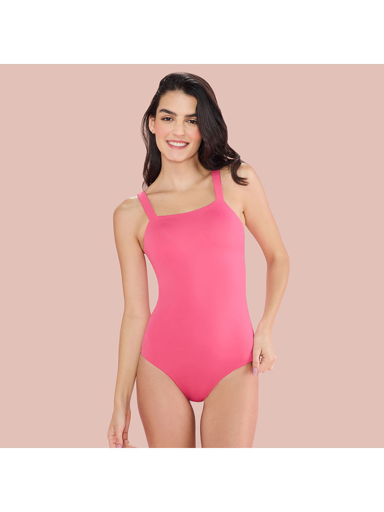 Nykd by Nykaa Chic Square Neck Swimwear NYSW19 Pink-picture-21