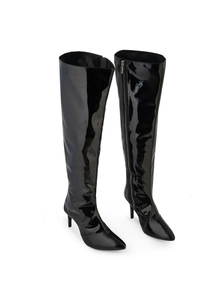 Zori World Blaque-solid Black Over The Knee Boots-picture-23