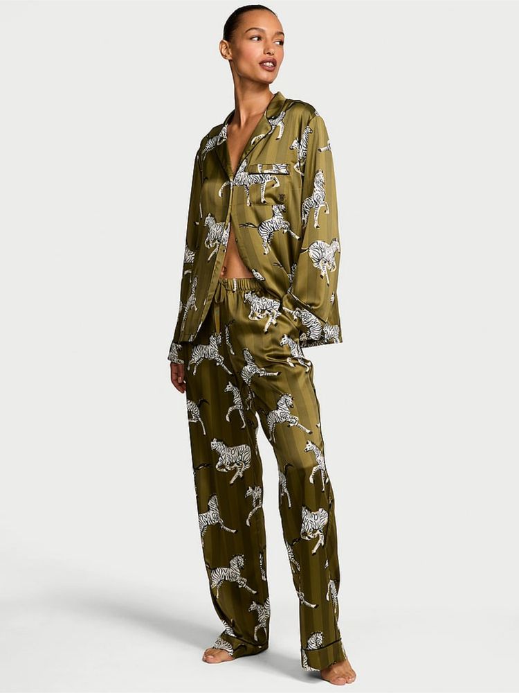 victoria's secret intimates Victoria's Secret Glazed Satin Nightsuit Green-picture-10