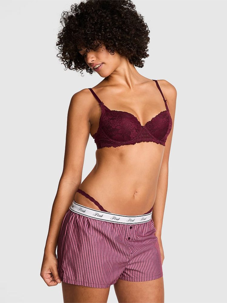 victoria's secret intimates Victoria's Secret Pink Tencel Boxy Shorts Purple-picture-37