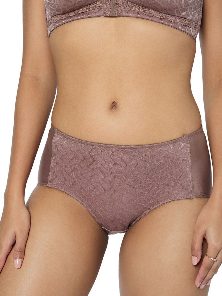Triumph Dazzling Curve Minimizer Maxi High Coverage Brief With Feminine Design Mauve-image-19