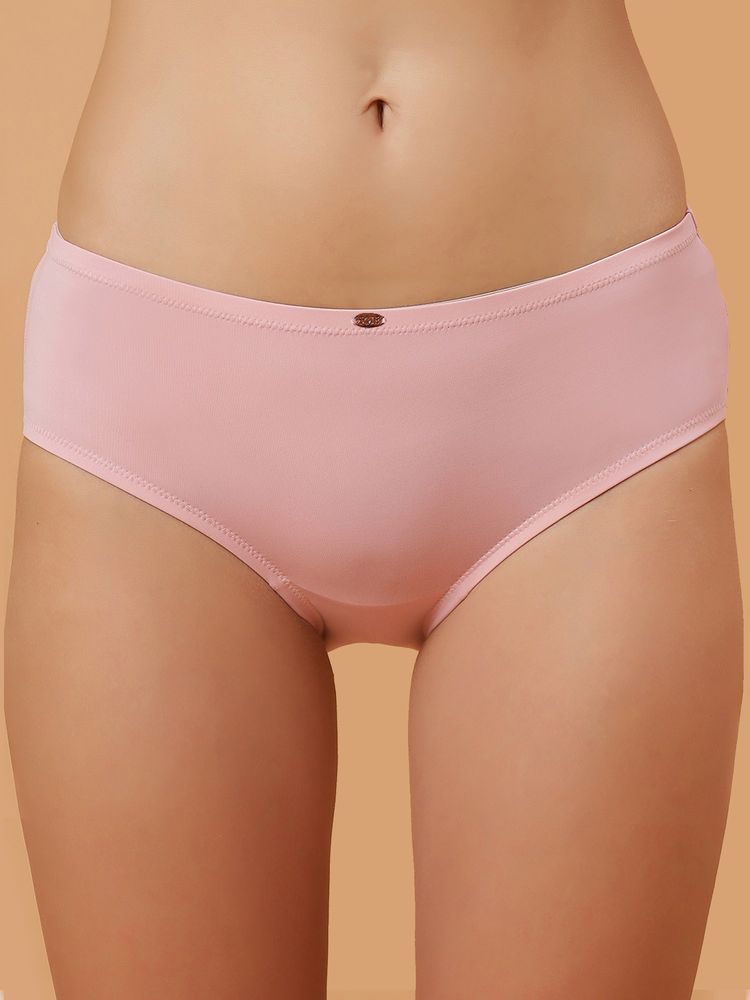 SOIE Women High Rise Full Coverage Brief Pink-picture-15