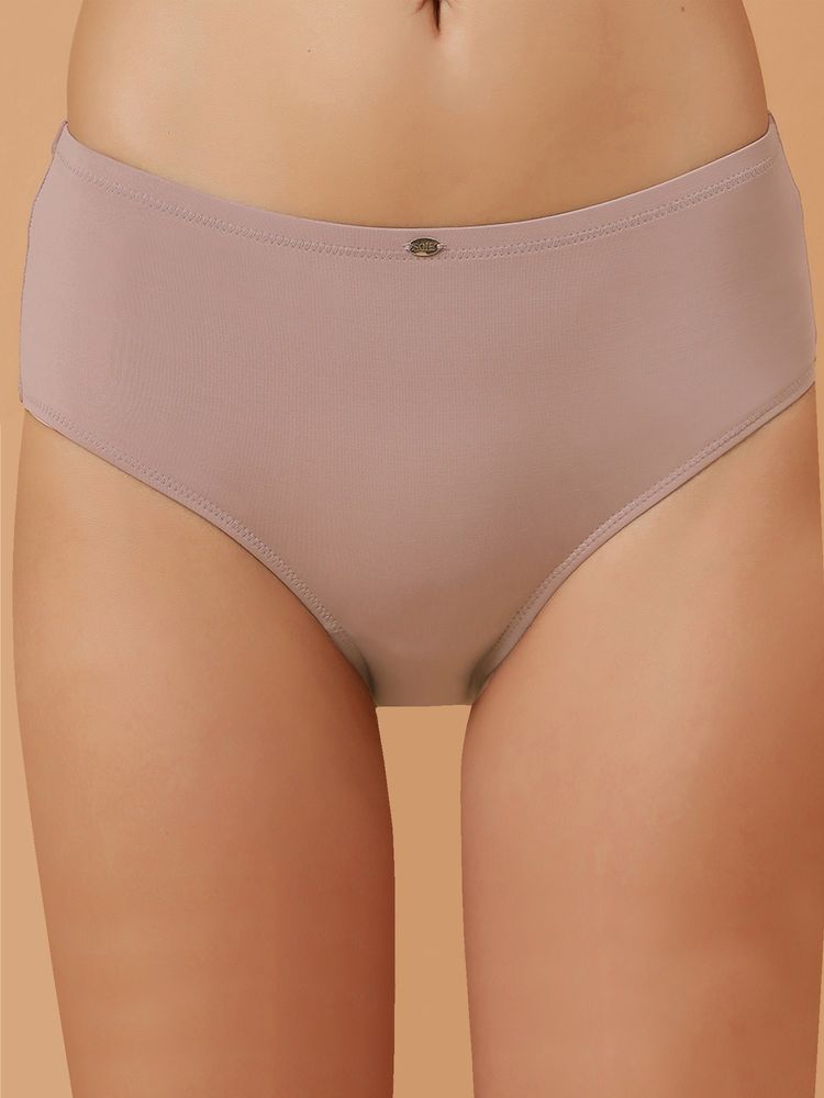 SOIE Women High Rise Full Coverage Brief Beige-picture-22