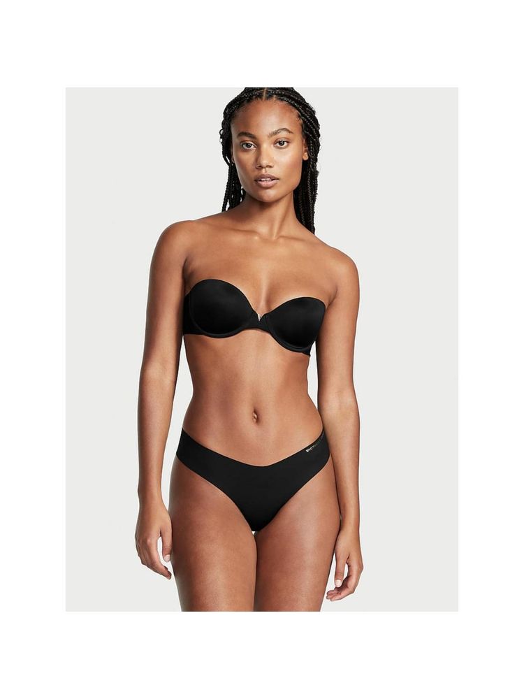 Victoria's Secret Bare Illusions Lightly Lined Smooth Strapless Bra Black-image-49