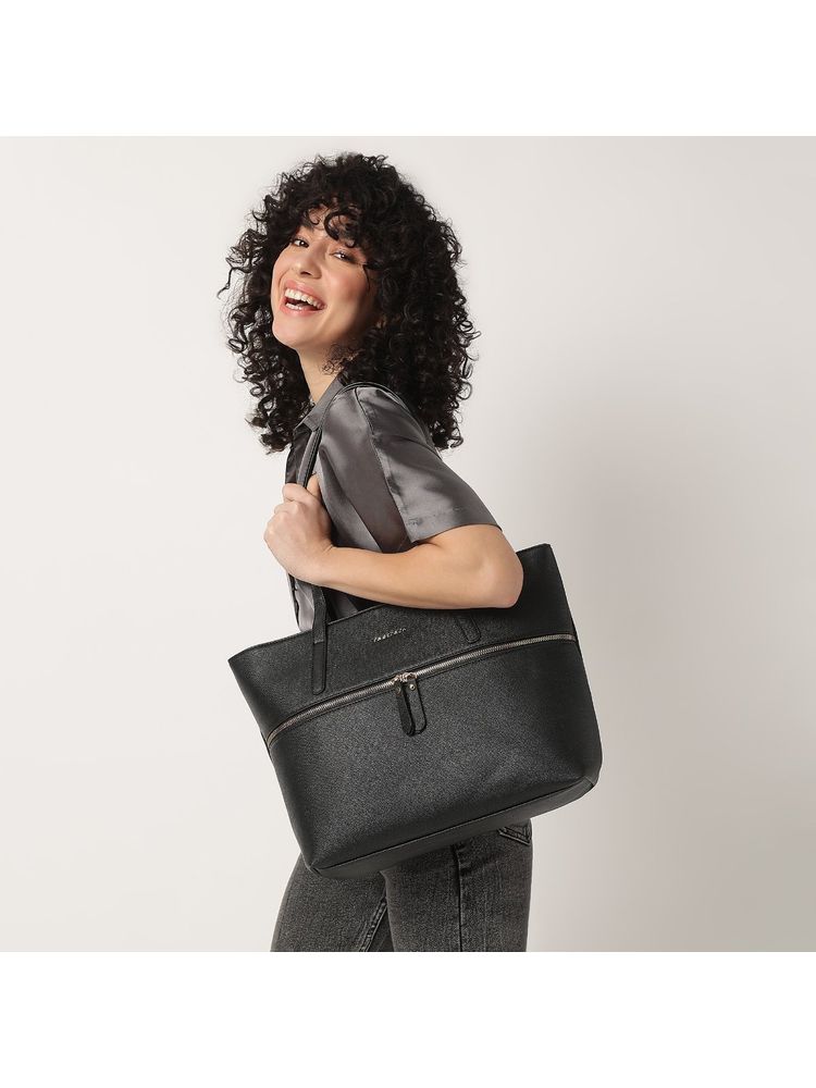 fastrack accessories Fastrack Black Casual Tote Bag with Laptop Sleeves That Holds Upto 14"-picture-23