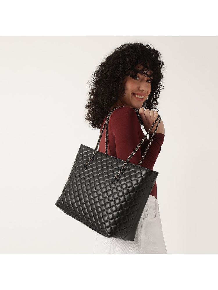 fastrack accessories Fastrack Black Casual Tote Bag with Laptop Sleeves That Holds Upto 14"-picture-18