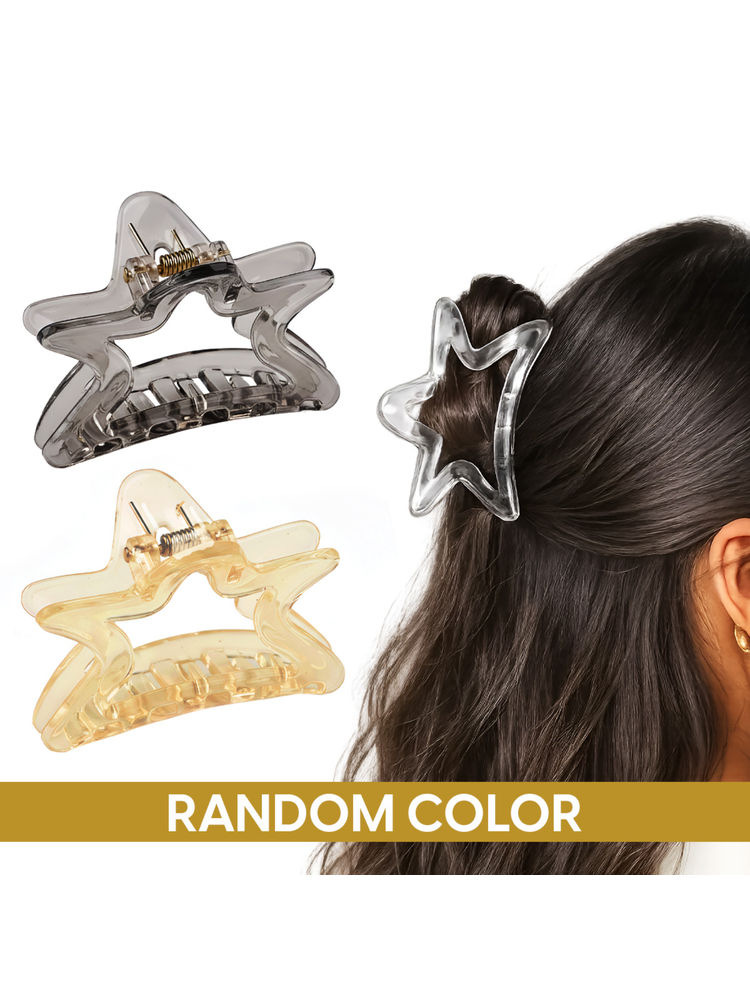Matra Hair Claw Clips Star Shape Clutchers - Any Colour-picture-42