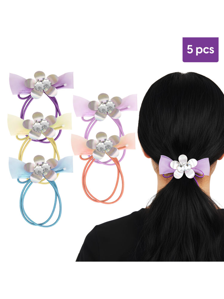 Matra Hair Rubber Bands Flower Ties Elastic Scrunchies-image-8