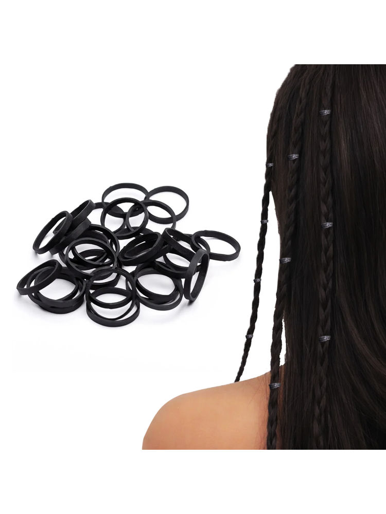 Matra Black Rubberbands Elastic Bands Hair Ties-image-23