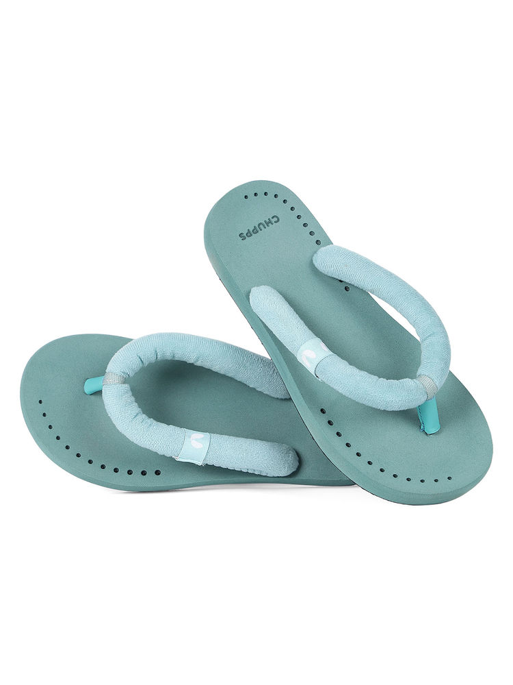 Chupps Women Plush Sea Green Casual Flipflops-picture-12