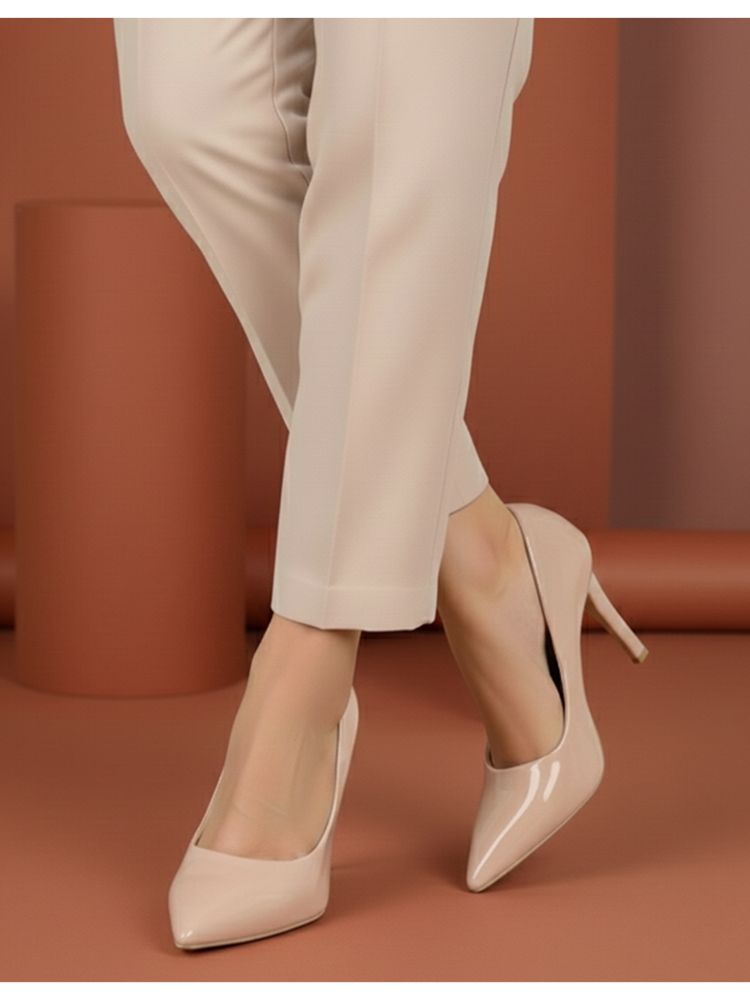 LYDC LONDON Classic Party Pump Heels - Beige-image-15