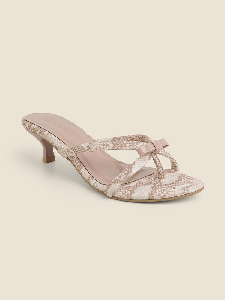 Metro Beige Women Synthetic Casual Sandal Heels-picture-26