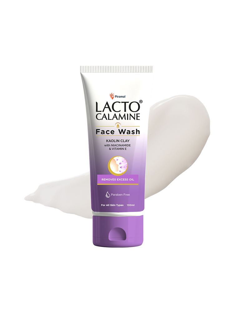 Lacto Calamine Face Wash with Kaolin Clay, Niacinamide & Vitamin E for All Skin Types