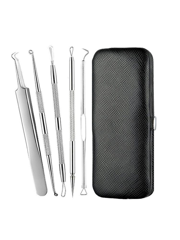 Bronson Professional Stainless Steel Acne Extractor Tools Set Blemishes Comedones with Storage Case-picture-20