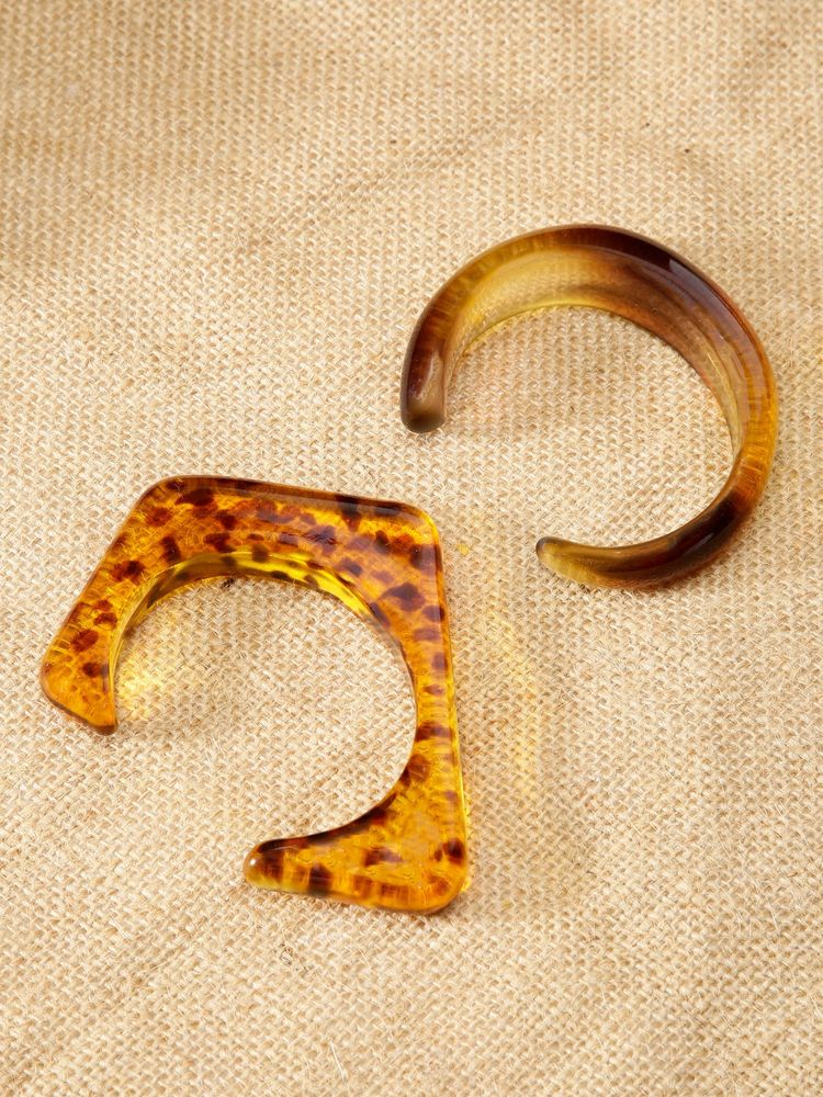 Niska Blush Petal Resin Brown Bangle (Pack of 2)-image-31