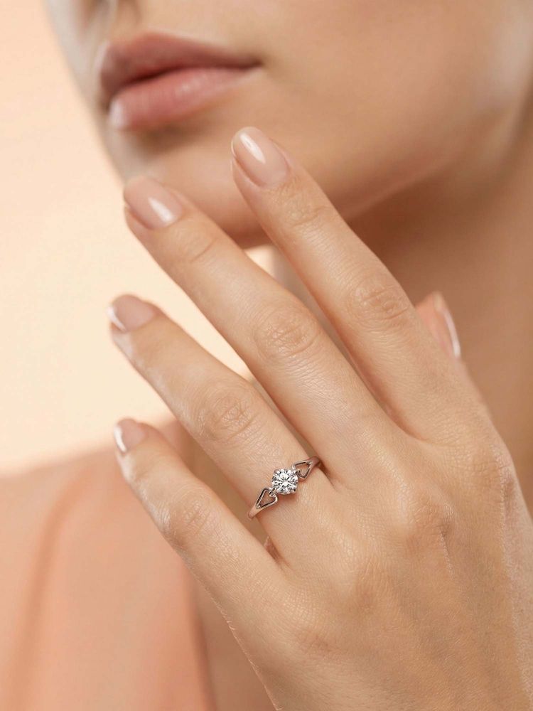 925 SILLER 925 Pure Silver Solitaire Rhodium Plated Zircon Ring (7)-image-26