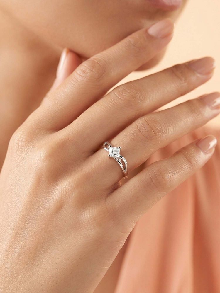 925 SILLER 925 Pure Silver Solitaire Rhodium Plated Zircon Ring (7)-picture-17
