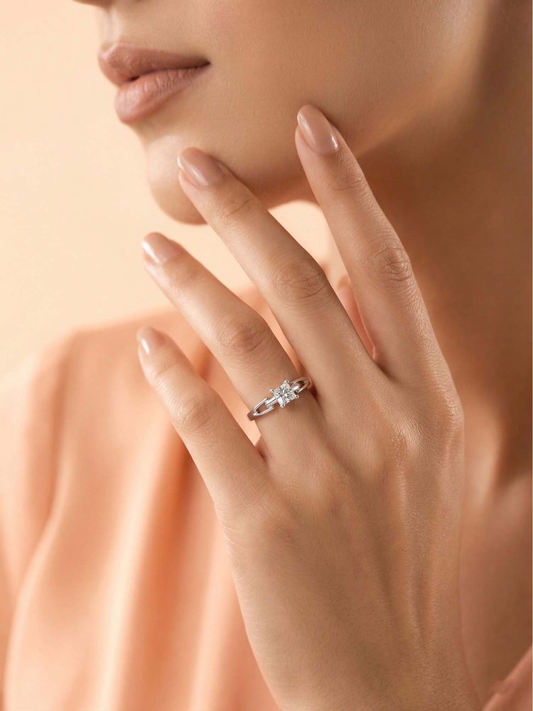 925 SILLER 925 Pure Silver Solitaire Rhodium Plated Zircon Ring (7)-image-32