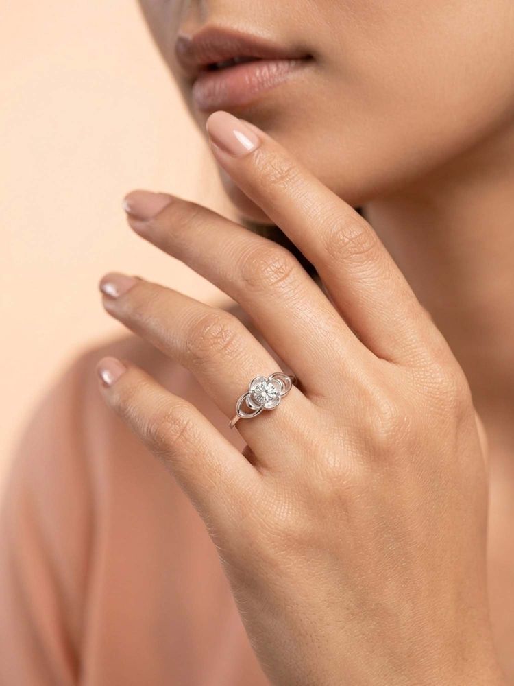 925 SILLER 925 Pure Silver Solitaire Rhodium Plated Zircon Ring (7)-picture-28