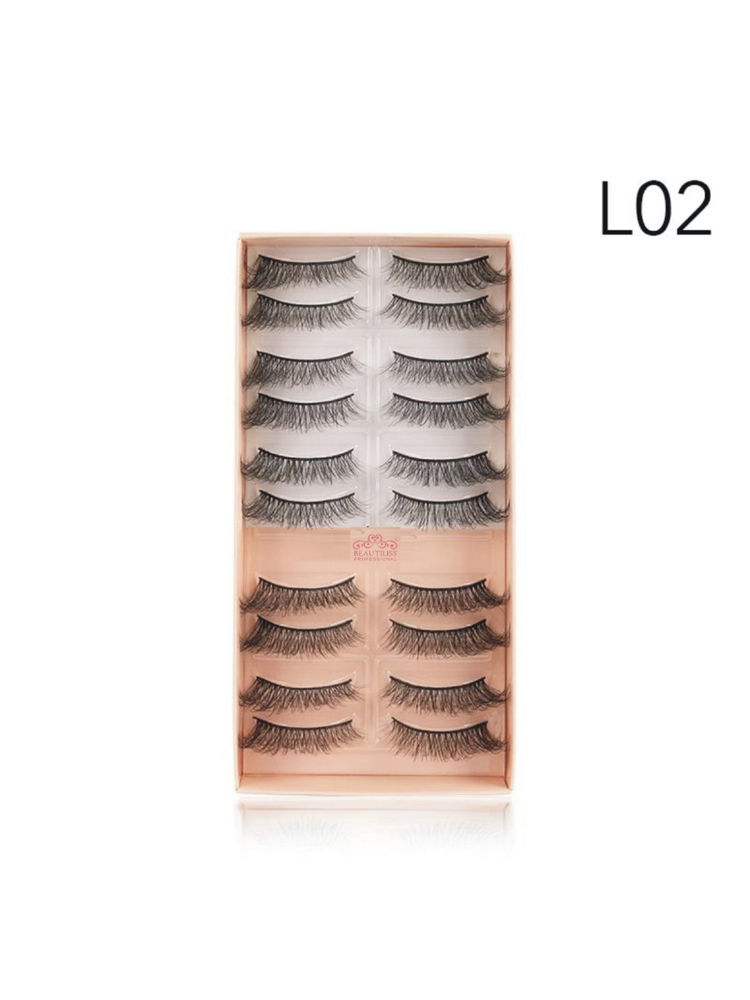 Beautiliss Eyelash Set 3D False Long And Natural Eye Makeup - L02-picture-14